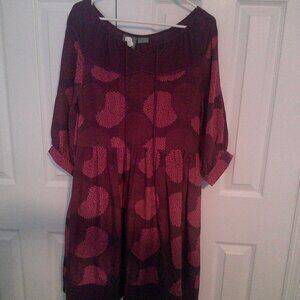 Ladies' Anthropologie Silk "Girls from Savoy" Brand Silk Dress 12